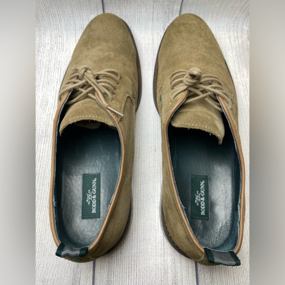 Men Size 12 EU 45 Rodd & Gunn Whitmore Street Plain Oxford Derby Taupe Pre-Owned - Picture 4 of 11